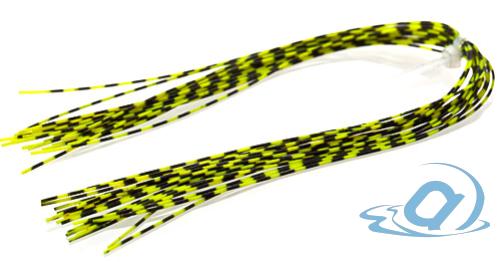 Материал для ножек Hareline Grizzly Barred Rubber Legs Medium, Fl. Chartreuse