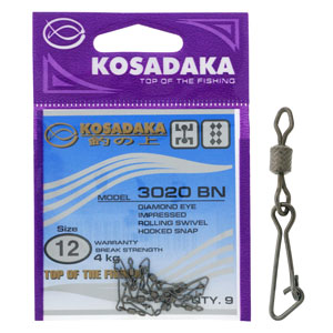 Застежка с роликовым вертлюгом Kosadaka 3020BN №12