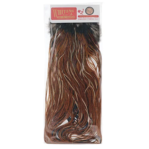 Седло петуха WHITING Dry Fly Saddle BRONZE Furnace