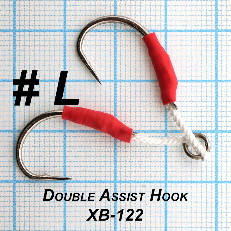 Крючки ассист MORIGEN Double Assist Hook XB-122 N (2 шт. по 2 крючка) #L