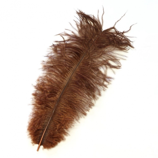 Перья страуса WAPSI Ostrich Mini Plumes Brown