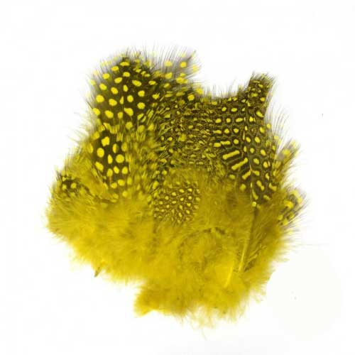 Перья цесарки Hareline Strung Guinea Feathers Yellow