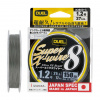 Плетеный шнур Duel Super X-Wire 8 Ultra PE Silver 150м. 0.19 мм #1.2