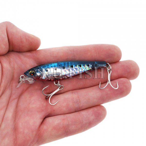 Воблер DUEL L-Blue Fix Minnow 70S 8 гр HRI, вид сбоку