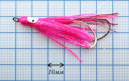 Октопус на ассистах Striker Aki Aji Fuchsia №20 S, фото Ru.Fish