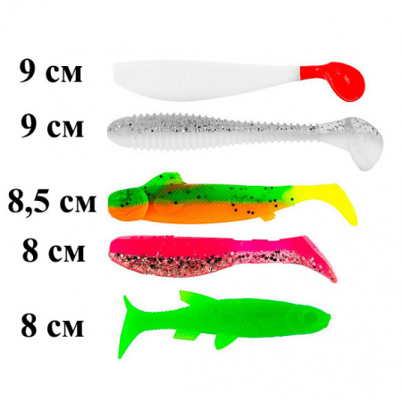 Набор силиконовых приманок Helios Jig Fishing Set №1