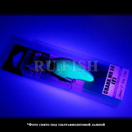 Воблер DUEL L-Bass Crank MR 50F 8.5 гр MGLC, съемка в ультрафиолете