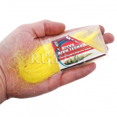Волокна синтетические Hends Angel Hair 06 Yellow Pearlescent, на ладони