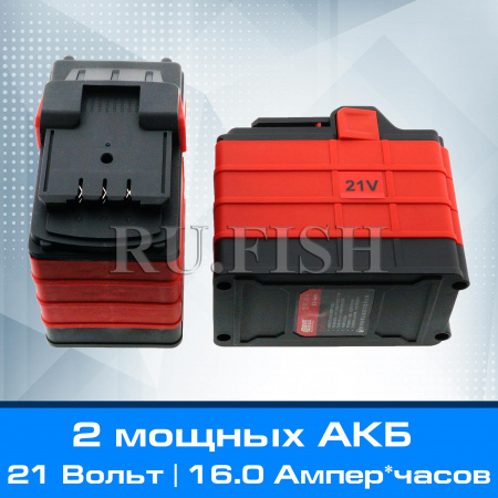 Электроледобур Ideal 40V 2х16Ah, фото АКБ