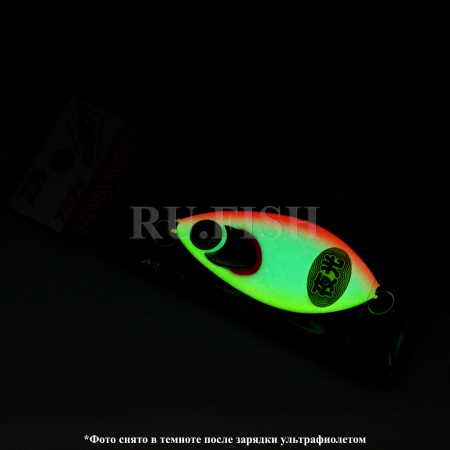 Блесна Daiwa Salmon Rocket 45гр, цвет 0741 3176 Luminescent Pink Chart, светонакопительный эффект