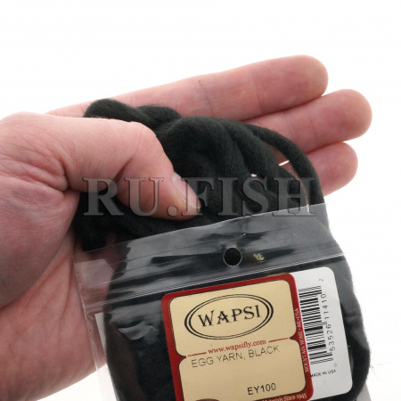 Пряжа Wapsi Egg Yarn Black на ладони