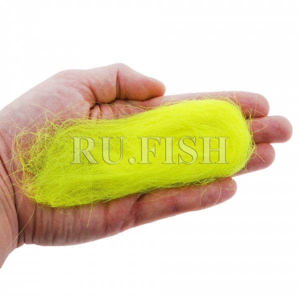 Волокна синтетические Hends Neon Hair Long Fiber 93 Fl Yellow, на ладони