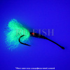 Мушка на корюшку YuYang XB048 #10 Peacock/Chartreuse съемка в ультрафиолете