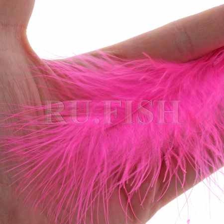 Перья Марабу отборные Hareline Extra Select Strung Marabou Hot Pink, фото Ru.Fish