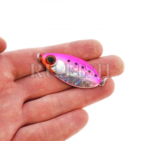 Блесна Daiwa Salmon Rocket TG 40 гр на лосося 0741 1666 KM Pink Sardine, фото на ладони 1