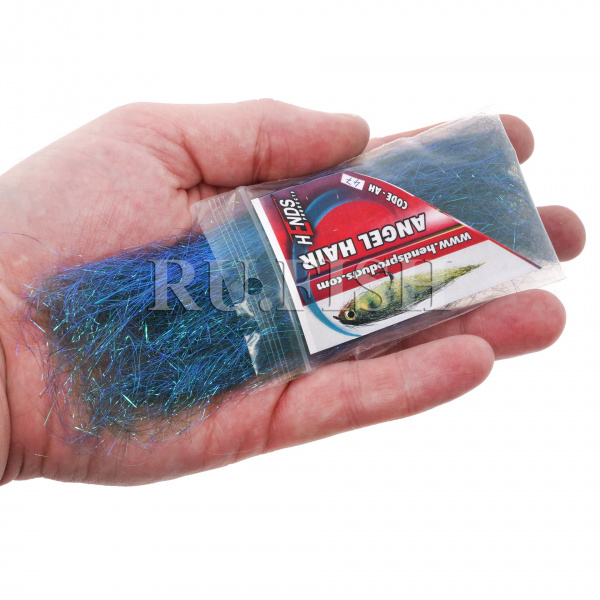 Волокна синтетические Hends Angel Hair 47 Peacock Blue, на ладони