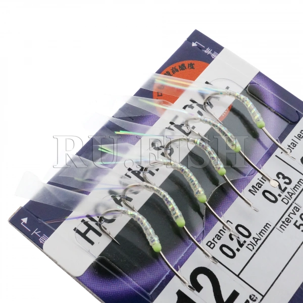 Оснастка для ловли зубаря Hayabusa Higashi Special X34308F3 #12 0.20мм-0.23, подробно