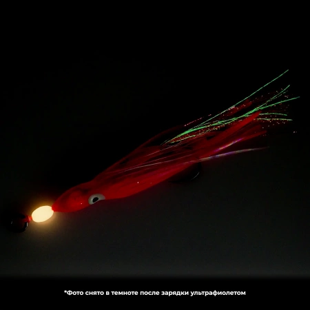 Октопус на ассистах Striker Big Fish Octopus Pink, свечение в темноте