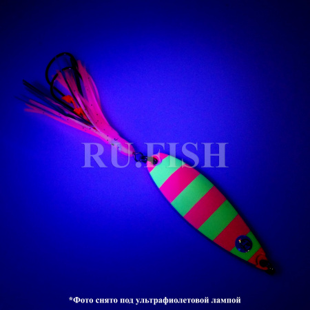 Блесна на кету PF Aki Aji Slim Set 45 гр PRFSO76 съемка в ультрафиолете