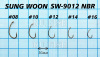 Крючки Sung Woon Scud hook SW-9012 NBR размерная миллиметровая сетка