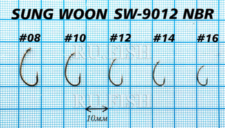 Крючки Sung Woon Scud hook SW-9012 NBR размерная миллиметровая сетка