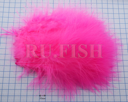 Перья Марабу отборные Hareline Extra Select Strung Marabou Hot Pink, фото Ru.Fish