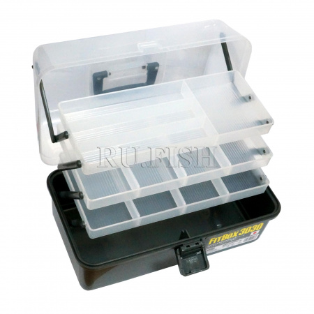 Ящик рыболовный Meiho Fit Box 3030 Clear/Gray подробно 2