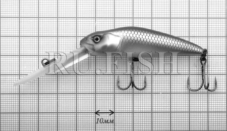 Воблер Asakura Bullhead 6 SDR-F 10.2 гр, размер, миллиметровая сетка