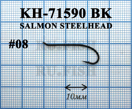 Крючки Kumho KH-71590 BK Salmon Steelhead Hook(10шт.)