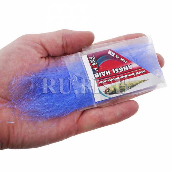 Волокна синтетические Hends Angel Hair 18 Blue Dk. Pearlescent, на ладони