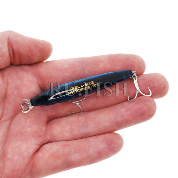 Воблер DUEL L-Blue Fix Minnow 70S 8 гр HRI, спинка