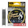 Плетеный шнур Duel Super X-Wire 8 Ultra PE Silver 150м. 0.17 мм #1.0