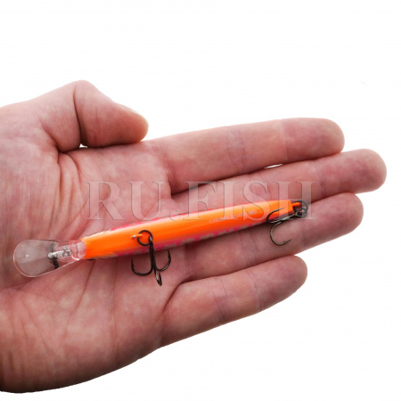 Воблер Smith Cherry Blood MD 90F 9.5 гр 45 на ладони, брюшко