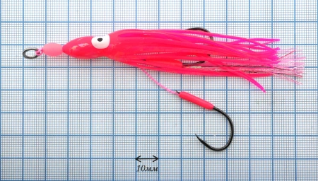 Октопус на ассистах Striker Big Fish Octopus Red/Pink, размер в мм