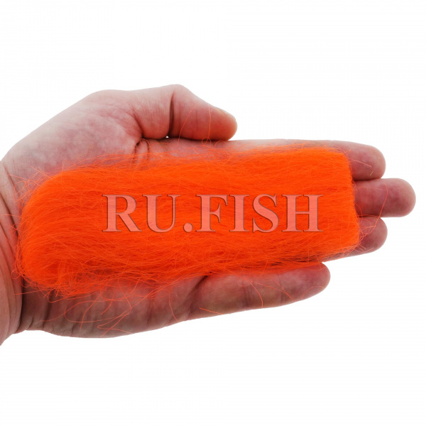 Волокна синтетические Hends Neon Hair Long Fiber 94 Fl Orange, на ладони